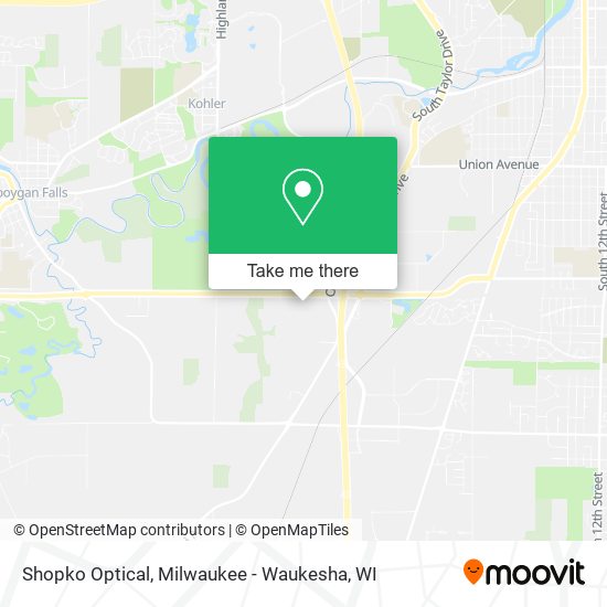 Mapa de Shopko Optical