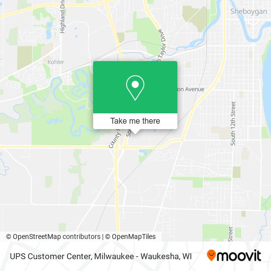 UPS Customer Center map