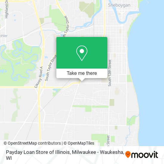 Mapa de Payday Loan Store of Illinois