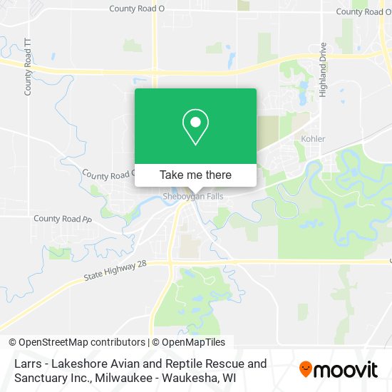 Mapa de Larrs - Lakeshore Avian and Reptile Rescue and Sanctuary Inc.