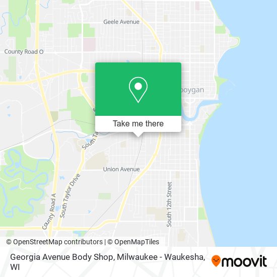 Georgia Avenue Body Shop map