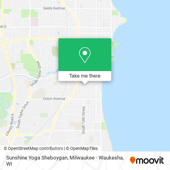 Mapa de Sunshine Yoga Sheboygan