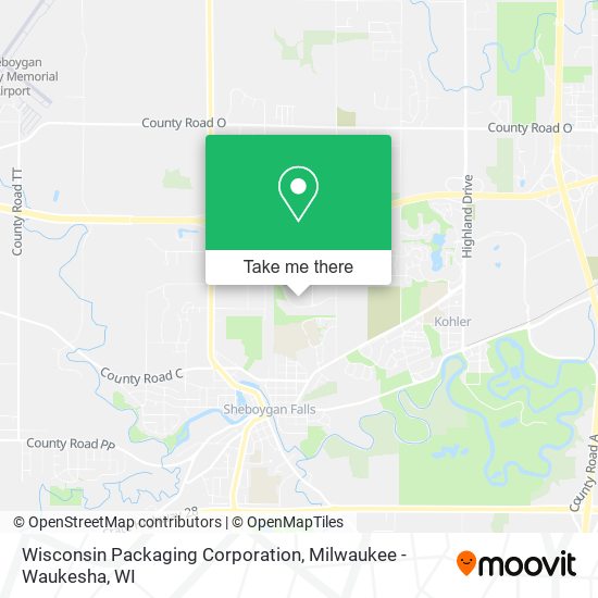 Mapa de Wisconsin Packaging Corporation