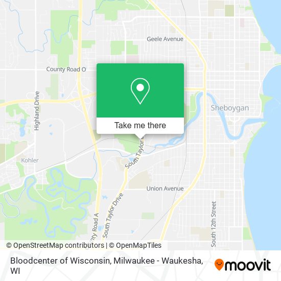Mapa de Bloodcenter of Wisconsin
