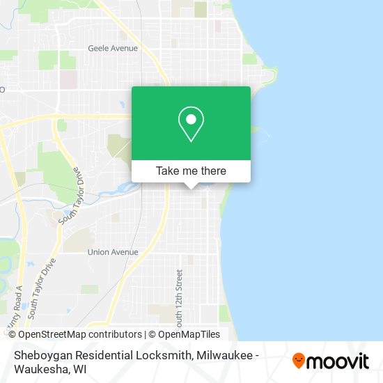 Mapa de Sheboygan Residential Locksmith