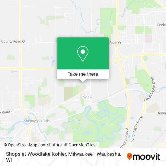 Mapa de Shops at Woodlake Kohler