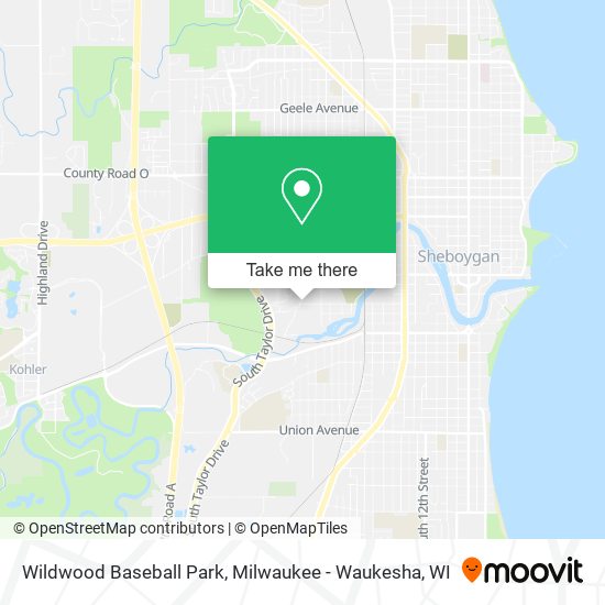 Mapa de Wildwood Baseball Park
