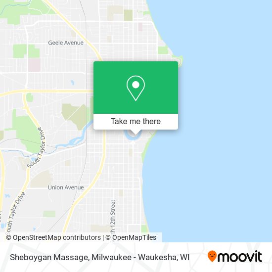 Sheboygan Massage map