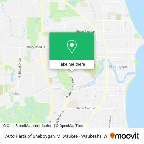 Mapa de Auto Parts of Sheboygan