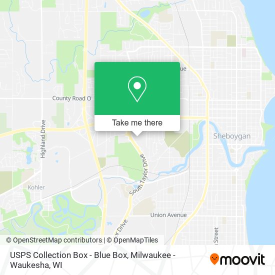 USPS Collection Box - Blue Box map