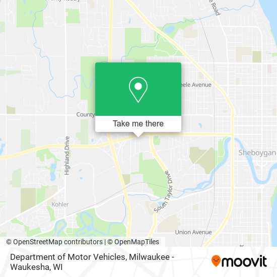 Department of Motor Vehicles map