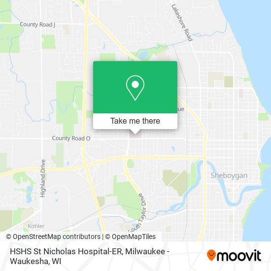 HSHS St Nicholas Hospital-ER map