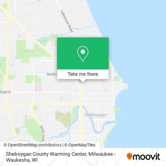 Mapa de Sheboygan County Warming Center