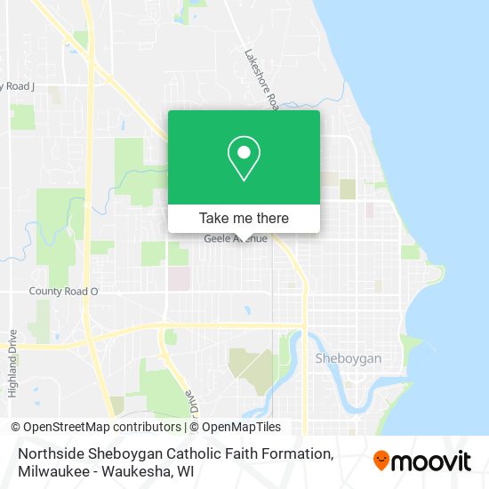 Northside Sheboygan Catholic Faith Formation map