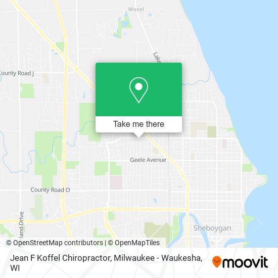 Jean F Koffel Chiropractor map