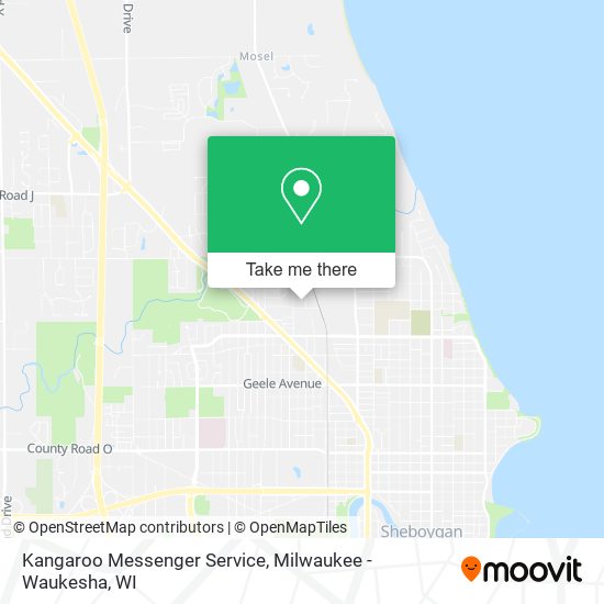 Mapa de Kangaroo Messenger Service