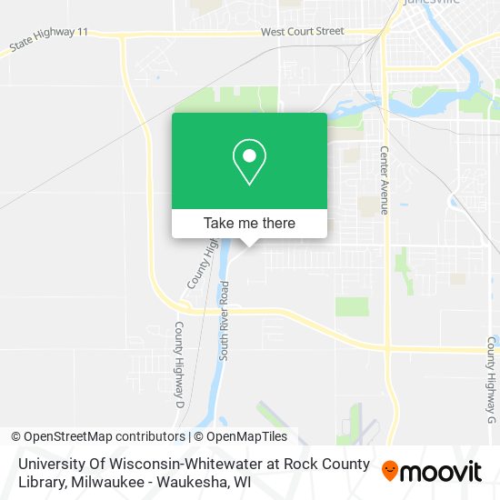 Mapa de University Of Wisconsin-Whitewater at Rock County Library