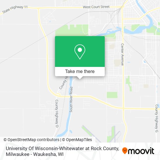 Mapa de University Of Wisconsin-Whitewater at Rock County