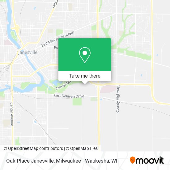Oak Place Janesville map