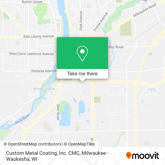 Mapa de Custom Metal Coating, Inc. CMC