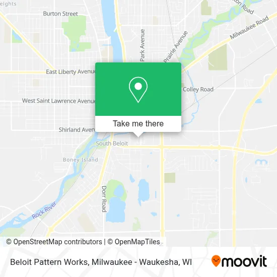 Beloit Pattern Works map