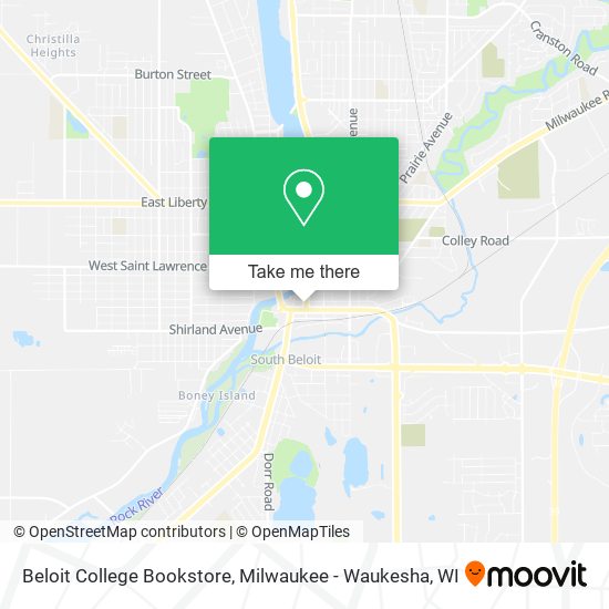Beloit College Bookstore map
