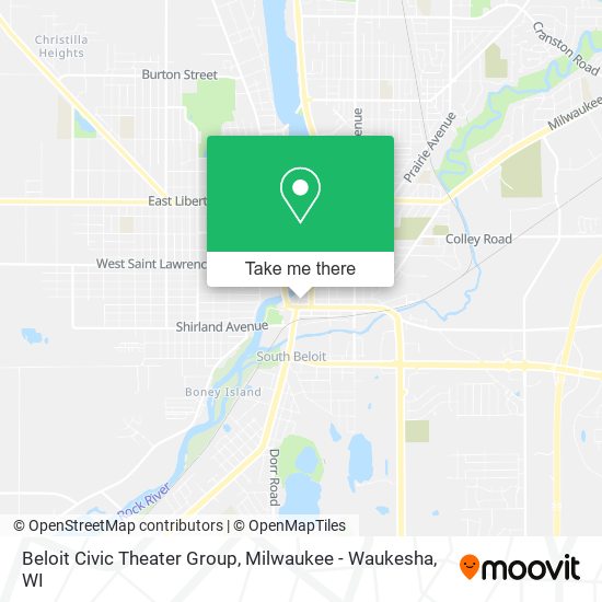 Mapa de Beloit Civic Theater Group