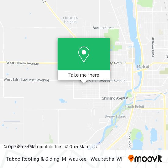 Mapa de Tabco Roofing & Siding