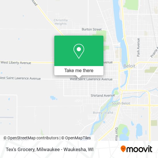 Tex's Grocery map