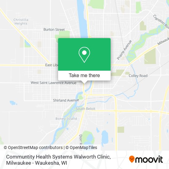 Mapa de Communtity Health Systems Walworth Clinic