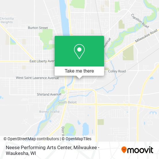Mapa de Neese Performing Arts Center