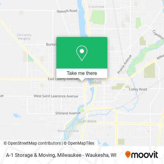 A-1 Storage & Moving map