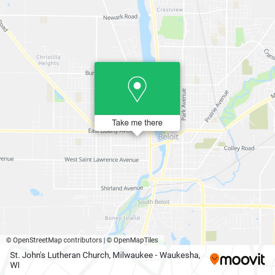 St. John's Lutheran Church map