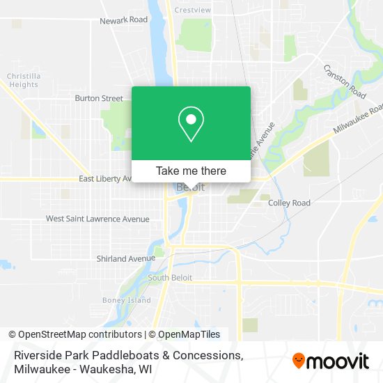 Riverside Park Paddleboats & Concessions map