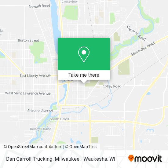 Dan Carroll Trucking map