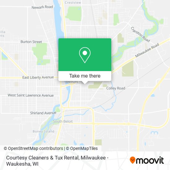 Courtesy Cleaners & Tux Rental map