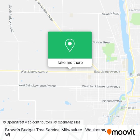 Brown's Budget Tree Service map
