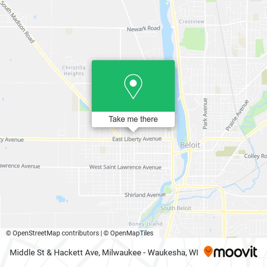Middle St & Hackett Ave map