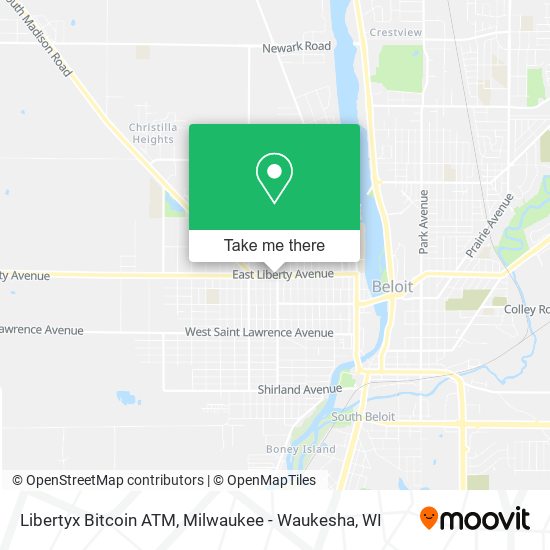 Mapa de Libertyx Bitcoin ATM