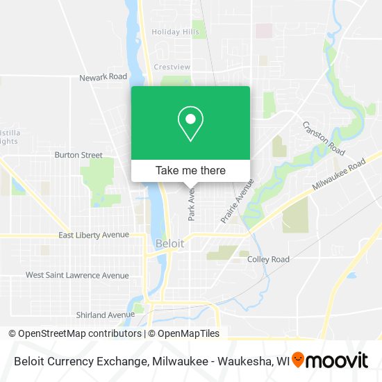 Mapa de Beloit Currency Exchange