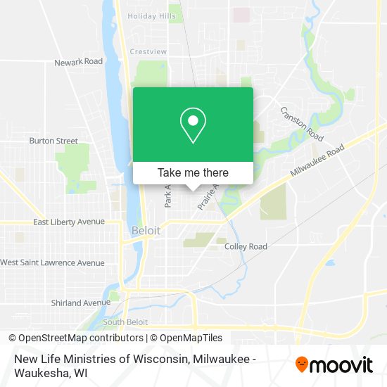 New Life Ministries of Wisconsin map