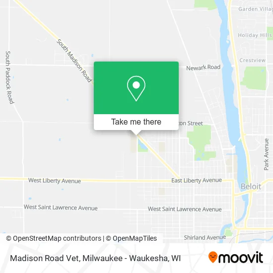 Madison Road Vet map