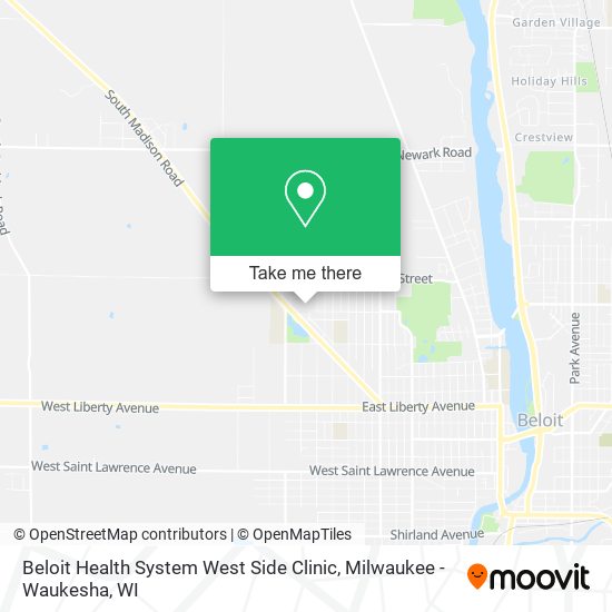 Mapa de Beloit Health System West Side Clinic