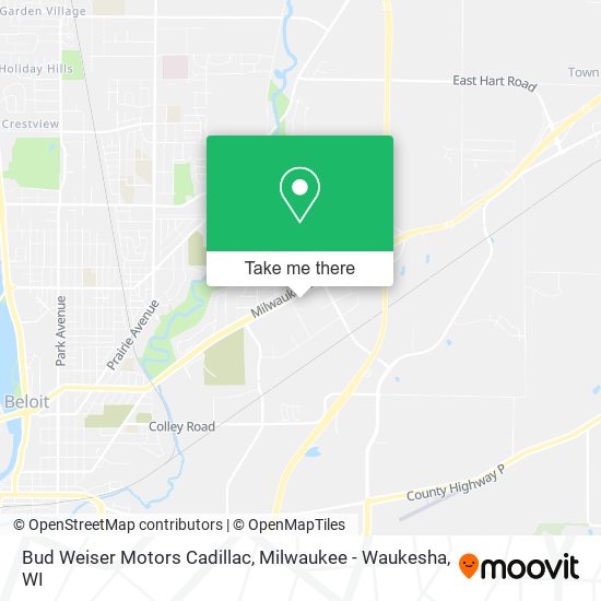 Mapa de Bud Weiser Motors Cadillac
