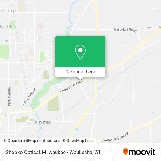 Mapa de Shopko Optical