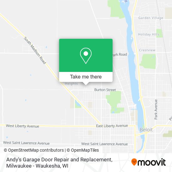 Andy's Garage Door Repair and Replacement map