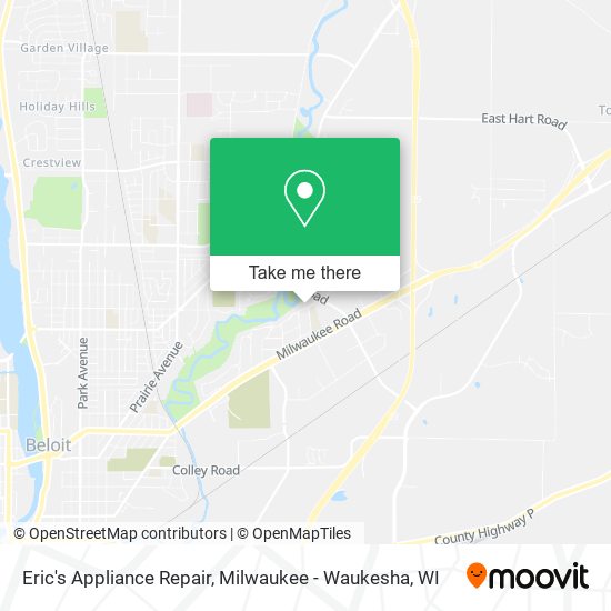 Eric's Appliance Repair map