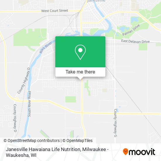 Janesville Hawaiana Life Nutrition map