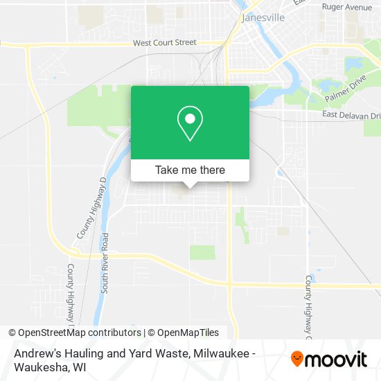 Andrew's Hauling and Yard Waste map