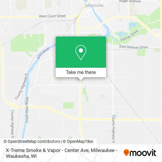 Mapa de X-Treme Smoke & Vapor - Center Ave